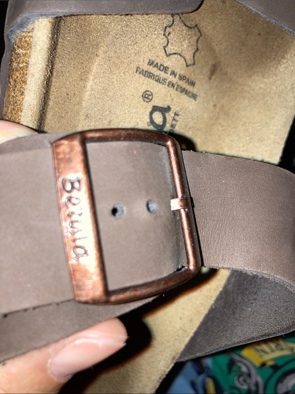 Women's Brown Double-Buckle Comfort Sandals - Picture 5 of 5